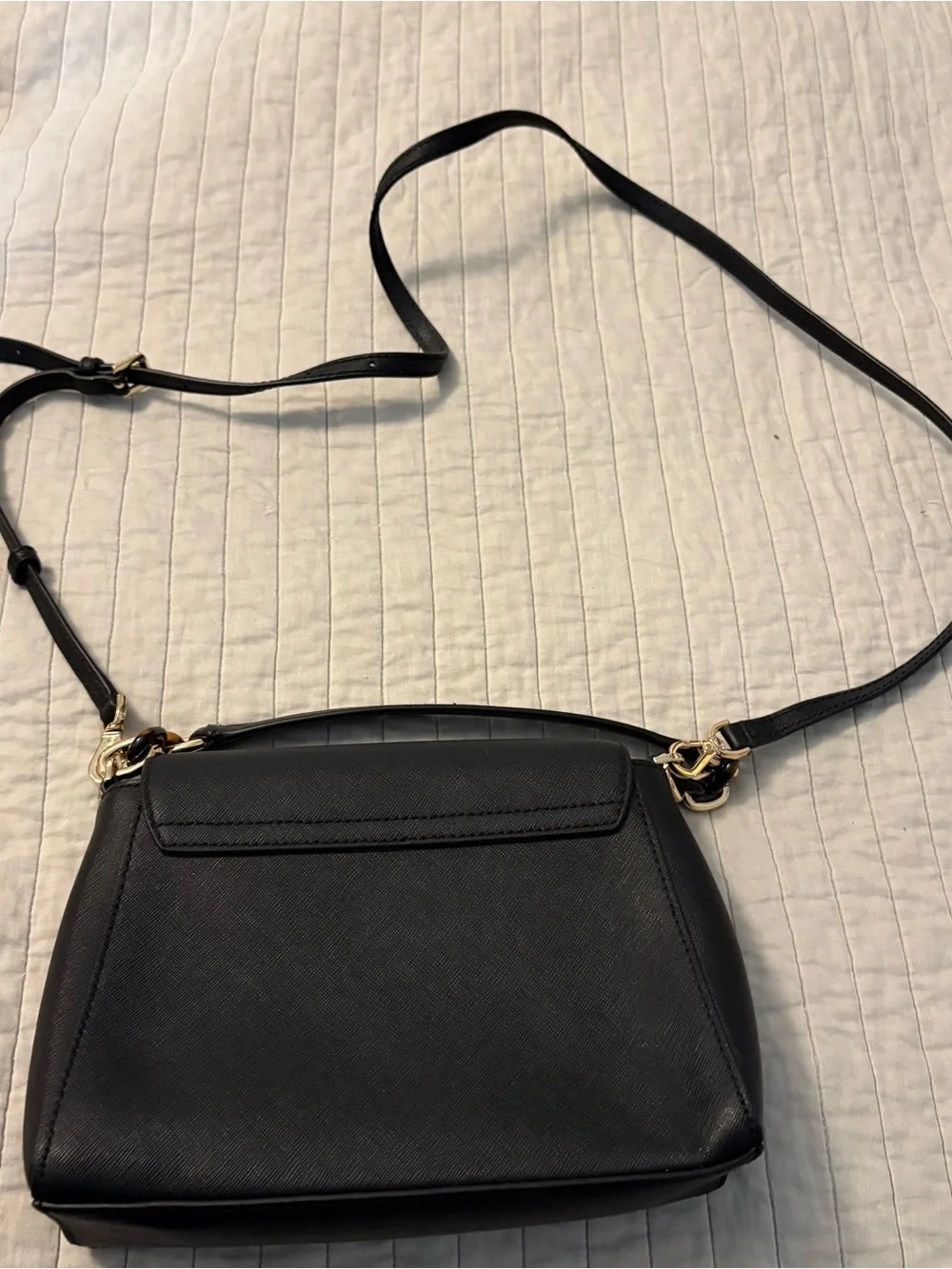Michael Kors Black Crossbody with Gold Hardware